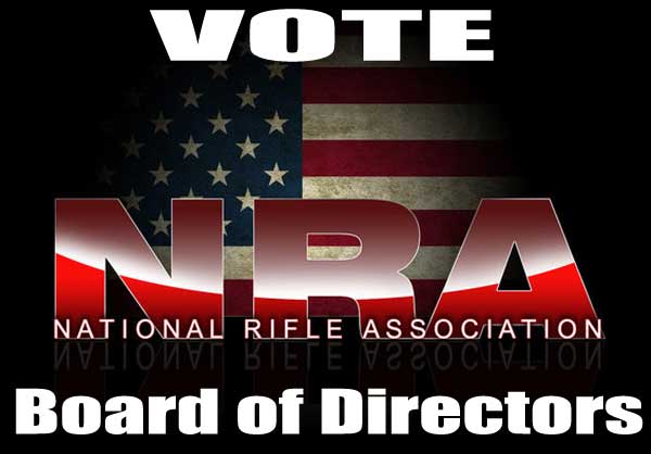 I urge you to get out your March issue of The American Rifleman, The American Hunter or America's First Freedom, if you are a voting members, pull out the official ballot that is attached inside and vote for Marion Hammer.