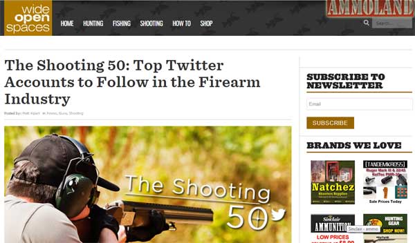 Wide Open Spaces Shooting 50 Top Twitter Accounts