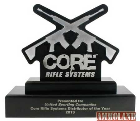 United Sporting Companies is Core Rifle Systems 2013 Distributor of the Year