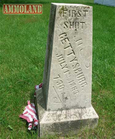 First Shot Marker at Gettysburg