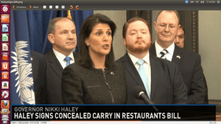 Governor Haley Signs South Carolina Gun Law Reform 