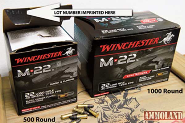 Winchester 22 Long Rifle Rimfire Ammunition Recall