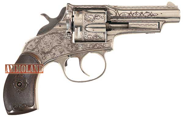 Lot 226, Engraved Iver Johnson Model 1879 Swing Cylinder Revolver sold for $4,312