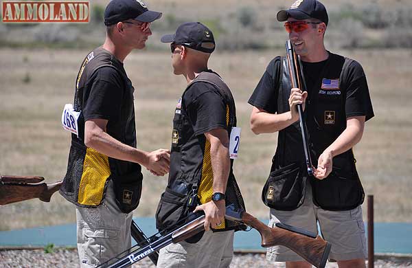 U.S. Army Marksmanship Unit Soldiers Staff Sgt. Glenn Eller, Staff Sgt. Jeff Holguin and Staff Sgt. Josh Richmond