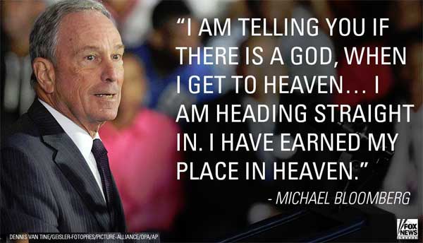 Bloomberg Buys His Way Into Heaven