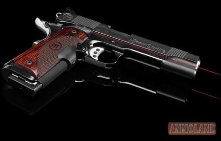 Crimson Trace 1911 Master Series laser sights in wood