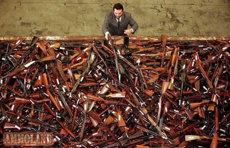 Some of the Guns Confiscated and Destroyed in Australia