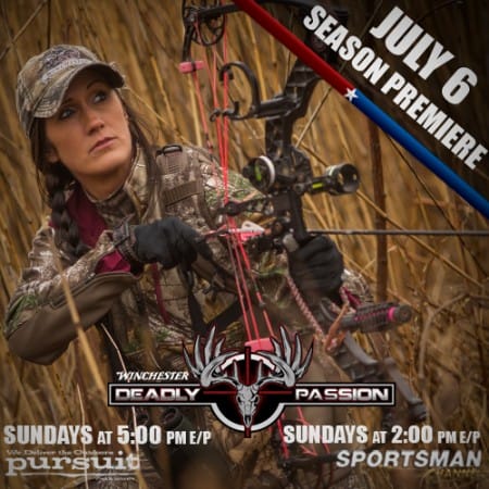 5 Q's with Melissa Bachman of Winchester Deadly Passion July 6 Premiere Bow in Yellow Gras
