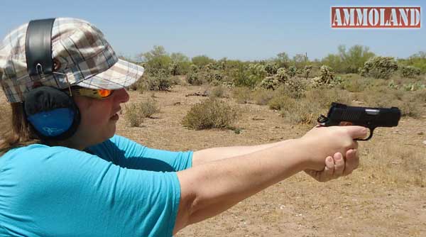 My friend's wife is deadly with the Magnum Research Ultra-Compact Desert Eagle 1911U.