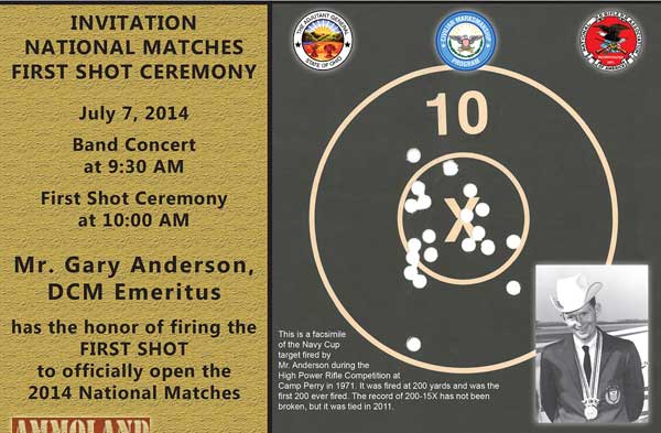 2014 National Trophy Matches First Shot Ceremony