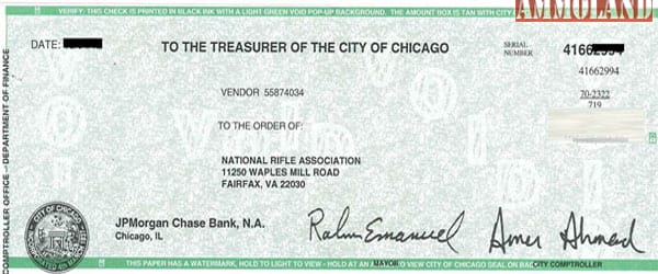 Chicago Check to the NRA