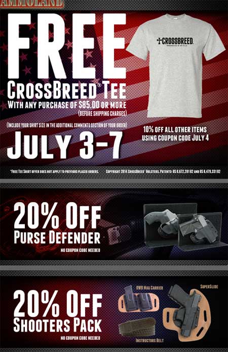 Free CrossBreed Tee With Any Purchase Of $85.00 Or More