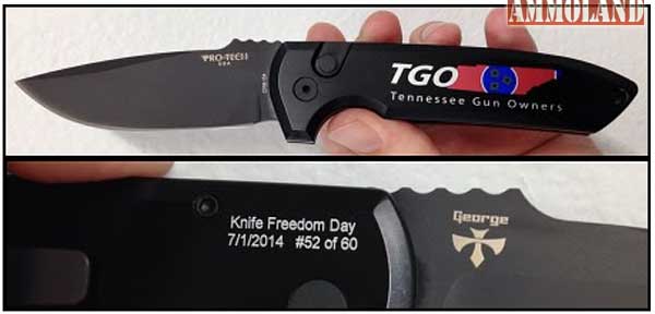 Pro-Tech TGO Knife Freedom Day Automatic Knife