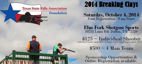 Texas State Rifle Association Foundation 2014 Breaking Clays Event