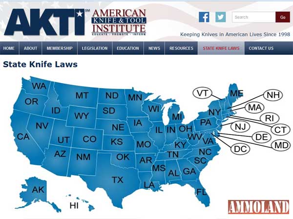 American Knife & Tool Institute Updates Website Featuring Knife Laws By State