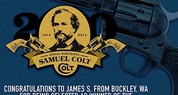 Colt Announces Winner of Single Action Army Revolver Facebook Giveaway