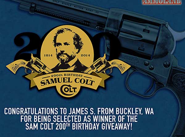 Colt Announces Winner of Single Action Army Revolver Facebook Giveaway