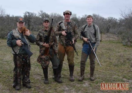 Hunters With Long Guns. The Center Two Have Semi-Automatics