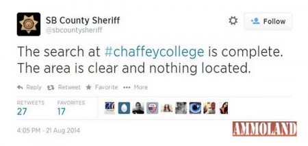 San Bernardino County Sheriff's Tweet