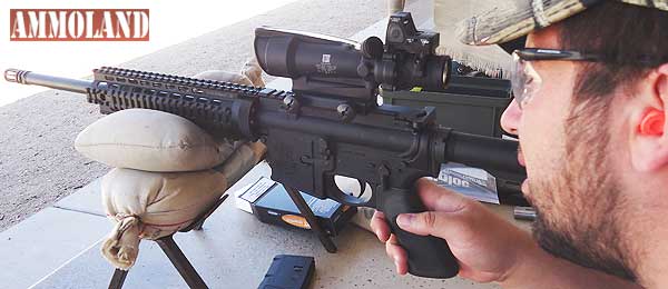 Son Donald shooting the Trijicon ACOG RMR Scope