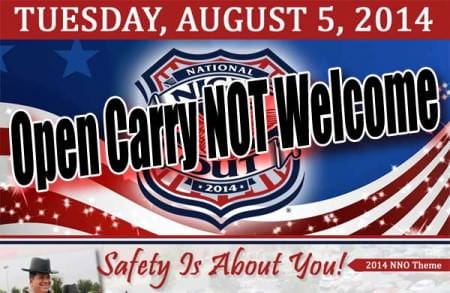 Stafford Virginia National Night Out Open Carry Holder NOT Welcome