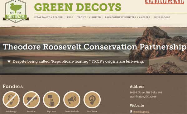 Theodore Roosevelt Conservation Partnership Receives Majority of Funds from Big Green, not Sportsmen.