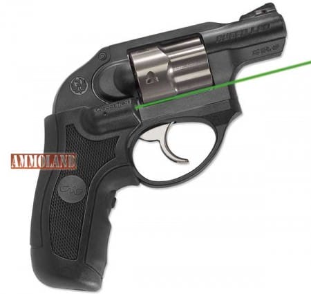 Crimson Trace Lasergrips with green lasers for Rugers LCR pistol