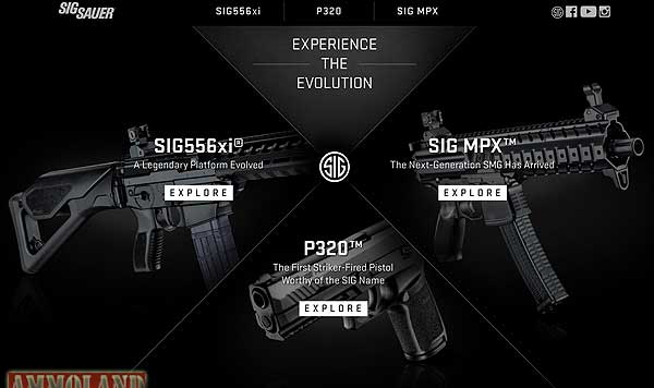 SIG SAUER Experience the Evolution Microsite