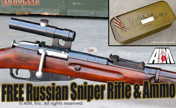 FREE Russian Sniper Rifle & 440 Rounds of Ammo - Aimsurplus