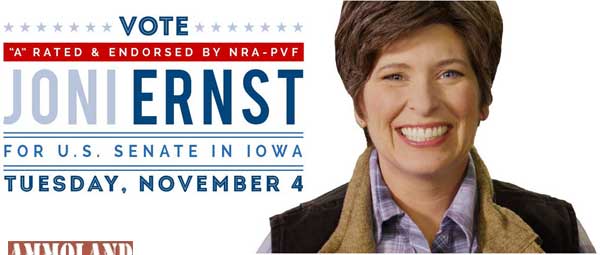 NRA Endorses Joni Ernst for U.S. Senate in Iowa