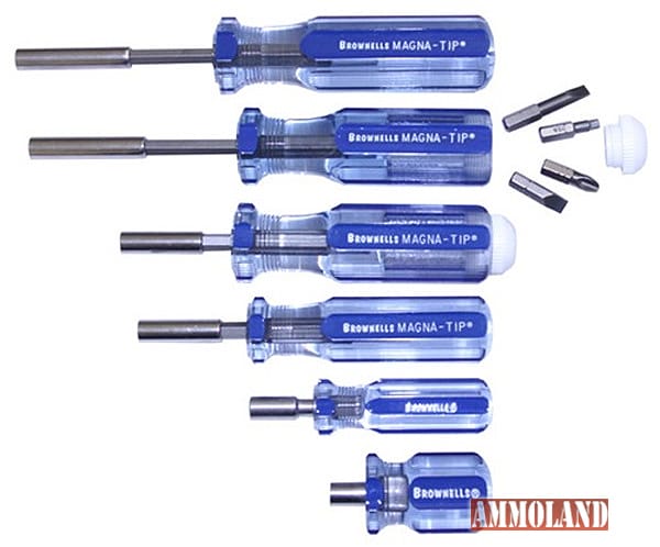 Brownells Magna-Tip & Super Set Screwdriver Handles make the top list of gunsmithing tools.