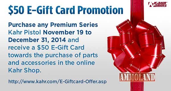 Kahr Arms $50 E-Giftcard Promo