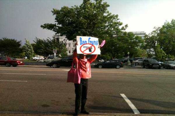 Lone Gun Protestor