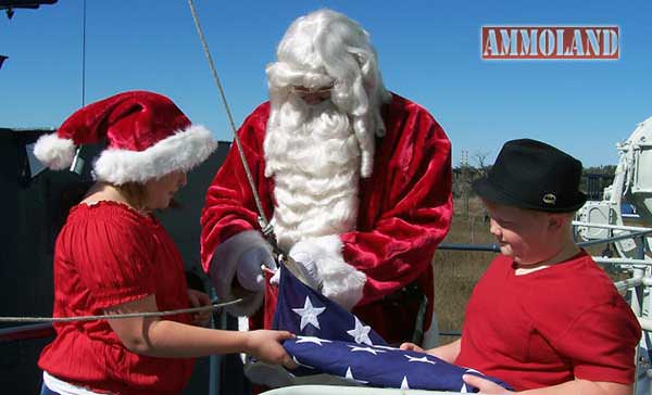 Santa Hoists Flag