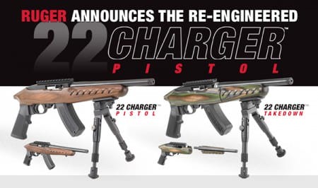 The Ruger® 22 Charger™ Pistol is back and re-engineered with enhanced features and a new 22 Charger™ Takedown model!