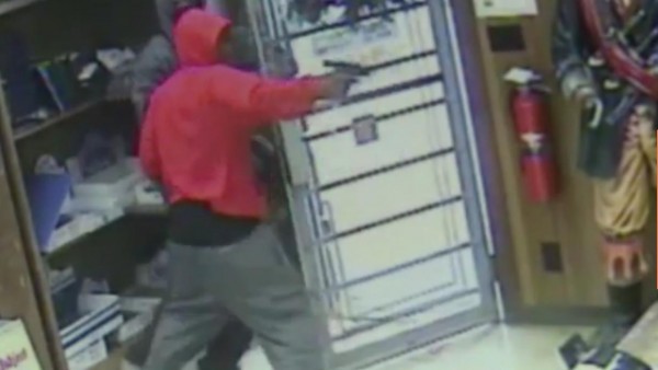 Gun Store Robbery And Gunfight Caught on Video AR Gunshop Gunfigh tOut of Battery