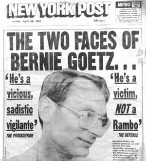 Bernard Goetz New York Post Headlines