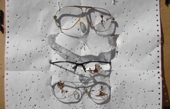 Sunglasses Shattered By Six Shot Sunglasses Shattered By Six Shot
