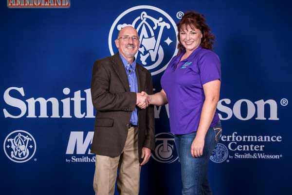  Paul Pluff of Smith & Wesson with Julianna Crowder of A Girl & Gun Women's Shooting League