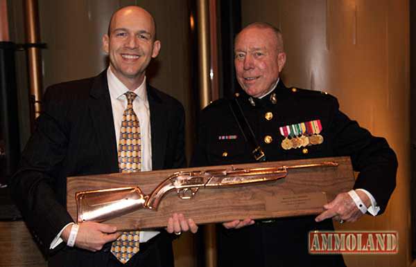 Major Bill Barker Accepting the Award