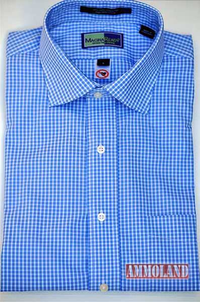 MagnaReady Gingham Blue Magnetic Shirt