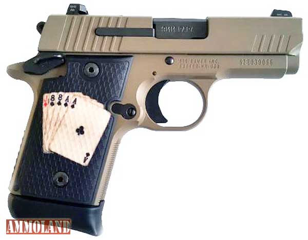 Sig Sauer P938 with one of many of Rio Grande's new grip designs.