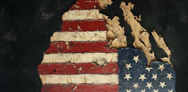 American Flag in Distress IMG MidJourney