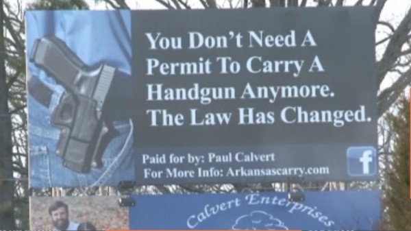 Arkansas Constitutional Carry Billboard