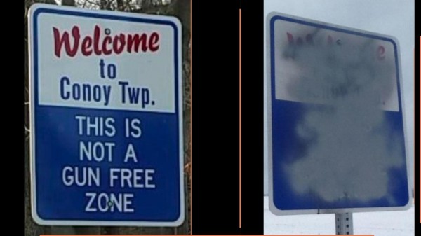Gun Banners Vandalize 'NOT a Gun Free Zone' Signs