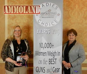 Cyndi Flannigan, VP of Sales and Marketing and Becky Bowen, National Accounts Manager and NRA Certified Instructor accepted the award