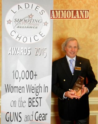 Sandy Chisholm, owner of North American Arms, accepted the award