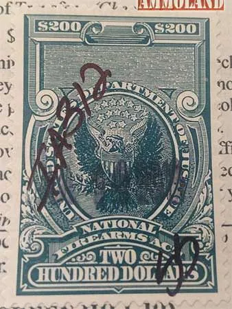 National Firearms Act Transfer Stamp