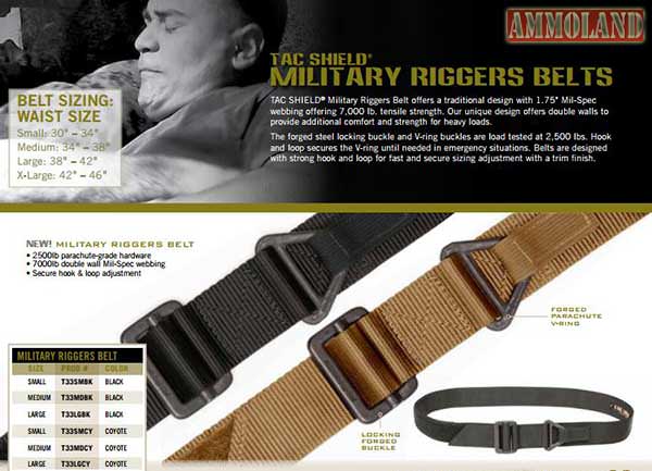 Tac Shield Military Rigger's Belt