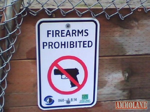 Firearms Prohibited Sign